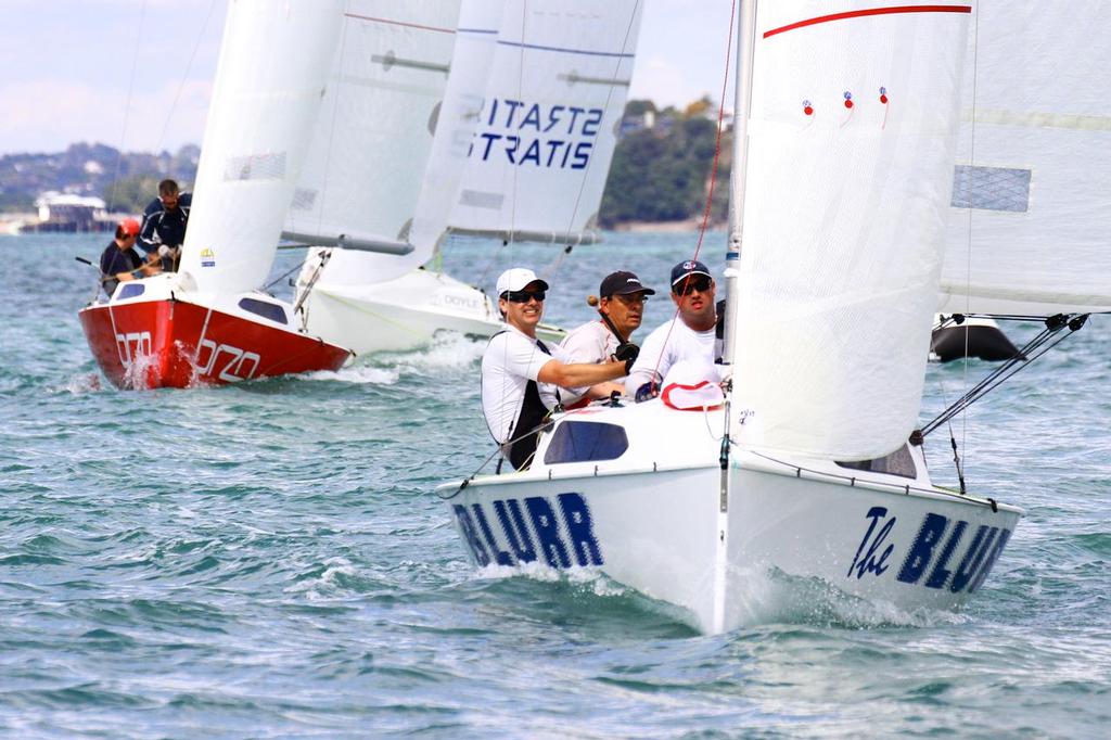 The Blurr leads - Elliott 5.9 Nationals - Auckland Cup 2013 © Richard Gladwell www.photosport.co.nz